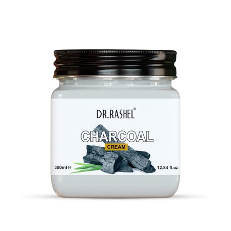 Dr.Rashel Charcoal Face Cream For Women And Men (380 Ml) | All Skin Types |Soft And Healthy Skin | Repairing & Nourishment | Deep Hydration & Moisturization | 100% Vegan