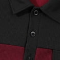 thumbnail image 6 of Summer Fashion Oversize Shirts for Mens 2025 Leisure Button Mock Pocket Color Blocking Flip Collar Short Sleeve, 6 of 8