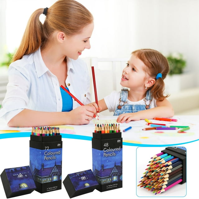 Bowayaoa Color Oil Colored Pencils Set for Adults, Blendable Drawing Pencils Ideal for Sketching, Shading, Coloring Books