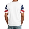 thumbnail image 5 of Zimjoy 250 Anniversary Men's Shirts USA Flag Spliced Short Sleeve 4th of July Tshirts Crew Neck Patriotic Independence Day T Shirt, White 3XL, 5 of 5