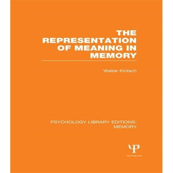 Pre-Owned Psychology Library Editions: Memory The Representation of Meaning in Memory (PLE, (Paperback)