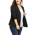 thumbnail image 2 of Blazer PaMujer TalExt3/4 Mangas Cuello De Chal Negro 3X, 2 of 5