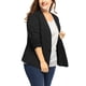 thumbnail image 2 of Blazer PaMujer TalExt3/4 Mangas Cuello De Chal Negro 3X, 2 of 5