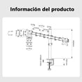 thumbnail image 2 of Soporte Doble Monitor VDDGRER Negro Ajustable para Pantallas hasta 27 Pulgadas 10kg, 2 of 7