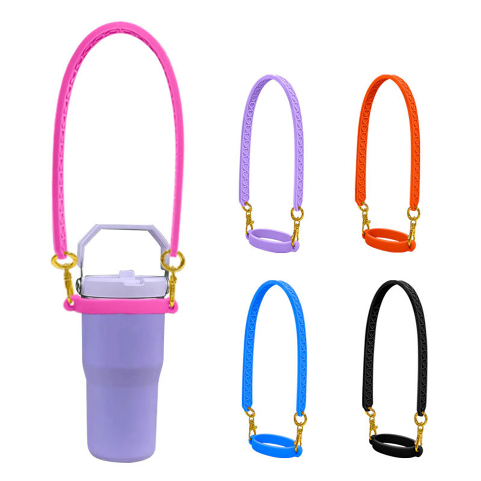 Love Bottle Handle Silicone Water Bottle Sling Holder With Strap Love Bottle Handle Silicone Water Bottle Sling Holder With Strap