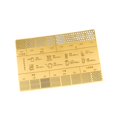 thumbnail image 1 of veasfak Coffee Grind Measuring Ruler Coffee Bean Grind Measuring Accessories for Bar Card Gold, 1 of 9