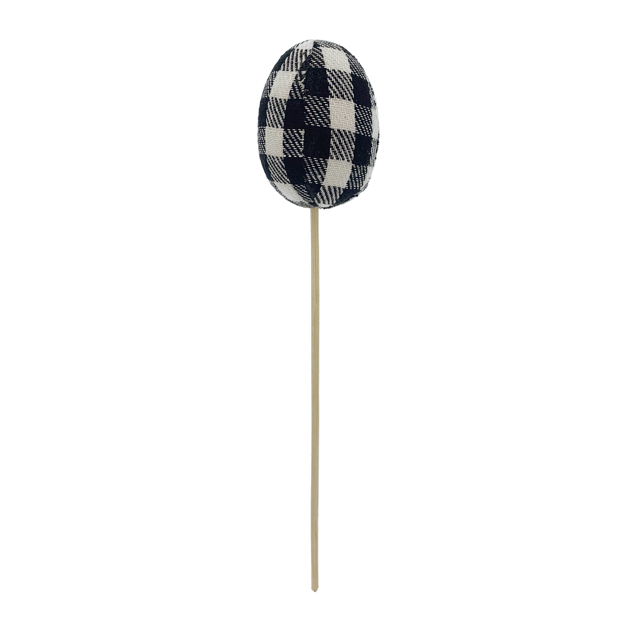 Way to Celebrate Easter Black & White Fabric Covered Egg Pick 10" Decoration Assortment