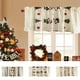 thumbnail image 1 of Cortinas cortas de bordado navideño - Decoración navideña de poliéster blanco, 55x17 pulgadas, estilo café pastoral para decoraciones festivas en ventanas, 1 of 6