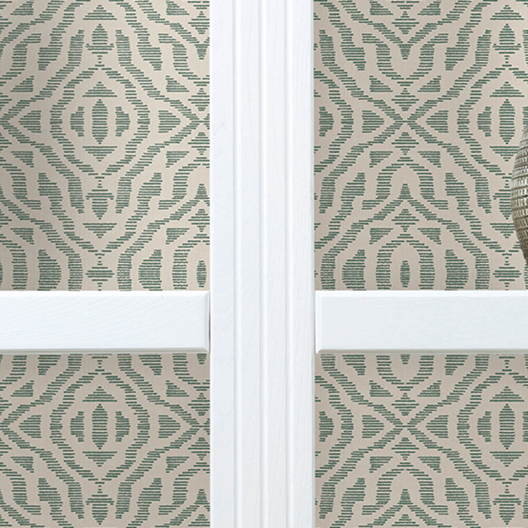 Mainstays Green Ikat Peel and Stick Wallpaper 30.75 Sq. ft, 1 Count