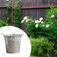 thumbnail image 5 of Tongina Delicate Flower Pot Vintage Chrysanthemum Embossed Garden Metal Tin Bucket Planter Pots with Handle Retro Home Decoration, 5 of 7