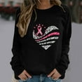 thumbnail image 2 of Whlbf Breast Cancer Shirts for Women Pink Ribbon Graphic Awareness Tee Tops Long Sleeve Crewneck Sweatshirts, 2 of 4
