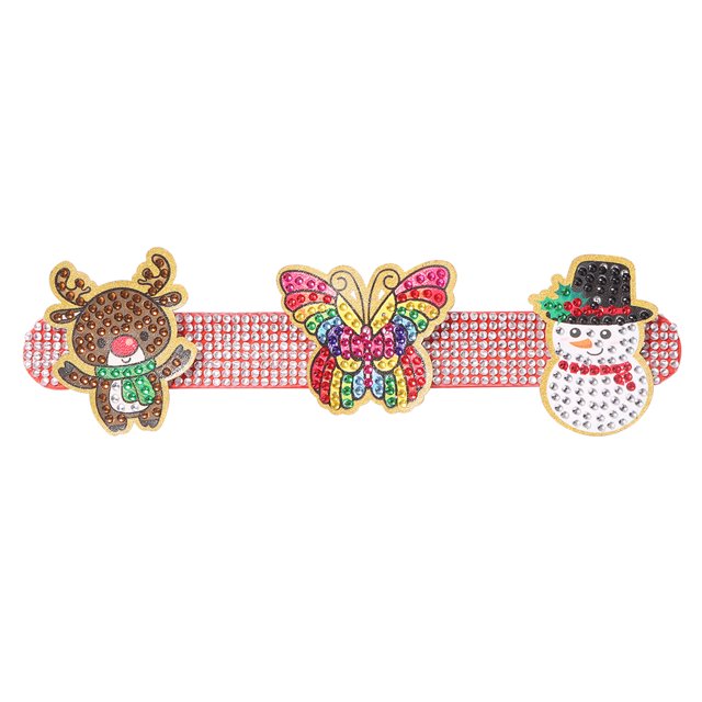 Cuadros Decorativos Pulsera de pintura de diamantes de dibujos animados de Navidad Rhinestone Pat correa de muñeca (SH007) Sywqhk Nuevos Originales