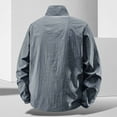 thumbnail image 6 of UVEASISHA Big and Tall Rain Jackets for Men UPF 50+ Sun Protection Hiking Jacket Outdoor Lightweight Quick Dry Zip Up Coat Thin Outerwear with Pockets Dark Gray 4XL, 6 of 9