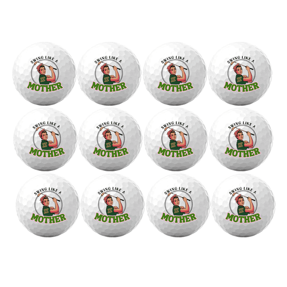 Swing Like A Mother #2 Mothers Day Golf Balls - 12 Pack by GBM GOLF