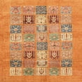 thumbnail image 1 of Ahgly Company Indoor Square Abstract Orange Abstract Area Rugs, 4' Square, 1 of 6