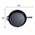thumbnail image 3 of Ozark Trail 15 in Pre-Seasoned Cast Iron Skillet with Dual Handles, 3 of 11