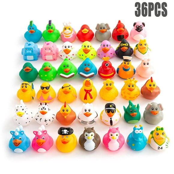 24/36 Pack Rubber Ducks,assorted Rubber Duckies For Kids,multicolor Mini Duck Float Tiny Ducks,rubber Duck Bath Toys - Snngv