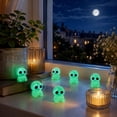 thumbnail image 7 of Aoznliie Mini Glow in Dark Ghost Figurines, 10 Pack Resin Halloween Ornaments, 1 inch Glowing Decor for Micro Landscape, Multicolor, 7 of 7