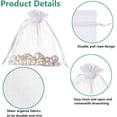 thumbnail image 3 of 100Pcs Organza Bags,Organza Gift Bags,Sheer Organza Bags,Drawstring Pouches,Transparent mesh,with Drawstring Candy Net,Suitable for Christmas wedding party gift bags(7x9cm), 3 of 6