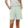 thumbnail image 2 of ZRBYWB Women's Shorts Women Stretch Twill Shorts Regular Fit Pocket Hiking Shorts Summer Casual Shorts Chino Shorts For Women Trendy, 2 of 7