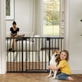 thumbnail image 2 of PawHut 30"-51" Baby Gate, Pet Gate with 2 Extension Kit, Auto-Close, Black, 2 of 10
