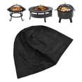thumbnail image 3 of Fire Pit Cover Round Black Waterproof Dustproof Polyester Fiber Firepit Cover for Home Outdoor, 3 of 7