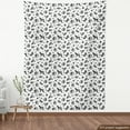 thumbnail image 4 of Ambesonne Cartoon Fabric by the Yard Upholstery, Floral Shapes and Citrus, 2 Yards, White Charcoal Grey and Blush, 4 of 5