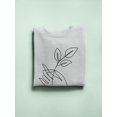 thumbnail image 3 of Hand Holding Leaves Sweatshirt Women -Image by Shutterstock, Female XX-Large, 3 of 4
