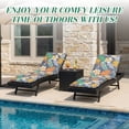 thumbnail image 6 of JOVELL Outdoor Chaise Lounge Cushions 2 Pack, 76×23×3 Inch Water-Resistant Patio Furniture Cushion, Thick High-Density Foam Cushions for Pool & Lawn, Floral, 6 of 7