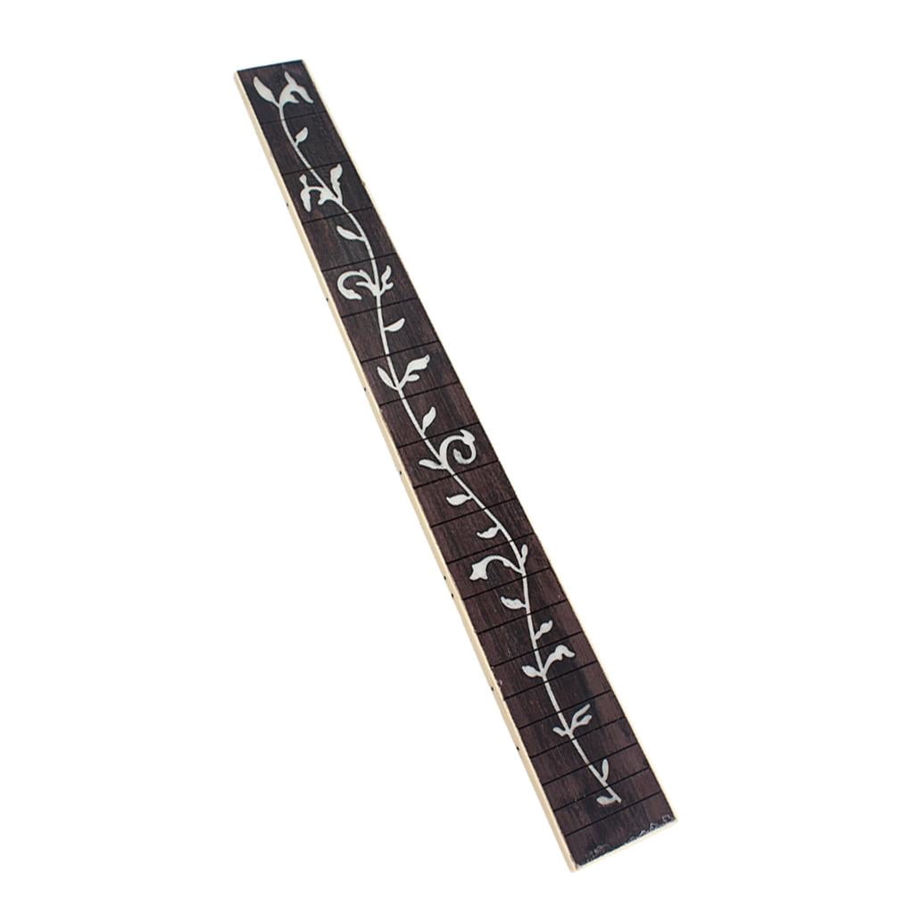 Dualoai Acoustic Folk Guitar Fretboard Rosewood Fingerboard Wooden Inlay Shell Luthier Tool Suitable for DIY Guitar Repair Music Production