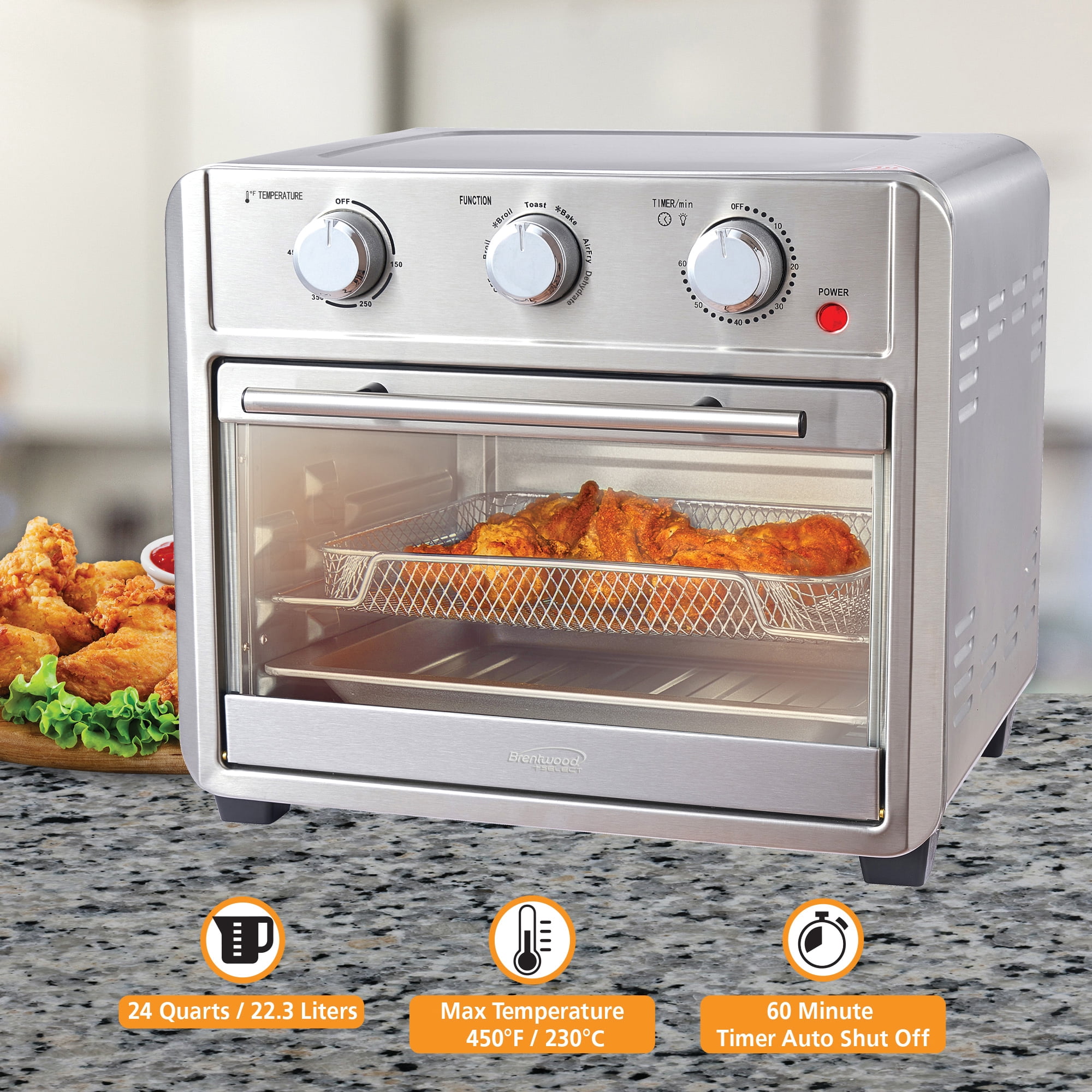 Brentwood 6in1 AIR FRYER OVEN - Deep Fryers & Air Fryers