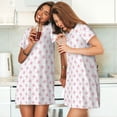 thumbnail image 4 of Lsque Animal Pink Color Paw Pattern Nightgowns for Women Sleep Shirts Short Sleeve Nightshirt Pullover Nightdress Soft Sleepwear Relaxed Fit Nightdress, 4 of 6