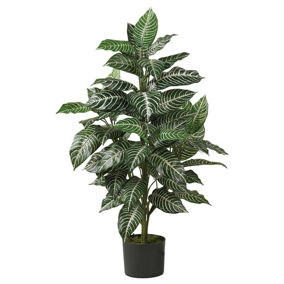 Nearly Natural 3ft. Zebra Artificial Plant in Pot