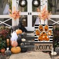 thumbnail image 4 of Sm:)e Welcome Dog Paw Ghost Spider Web Bat Halloween Garden Flag 12 x 18 Inch, Double-Sided Printing, Outdoor Welcome Decor for Fall Yards, 4 of 6