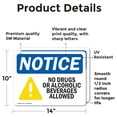thumbnail image 2 of (2 Pack) No Drugs No Alcoholic Beverages Allowed OSHA Notice Sign, 2 of 7