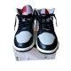 thumbnail image 2 of Ni - ke Ni - ke Air Jordan Sneakers Women's Size 11 Black Gray Red 1 Mid College Classic, 2 of 5