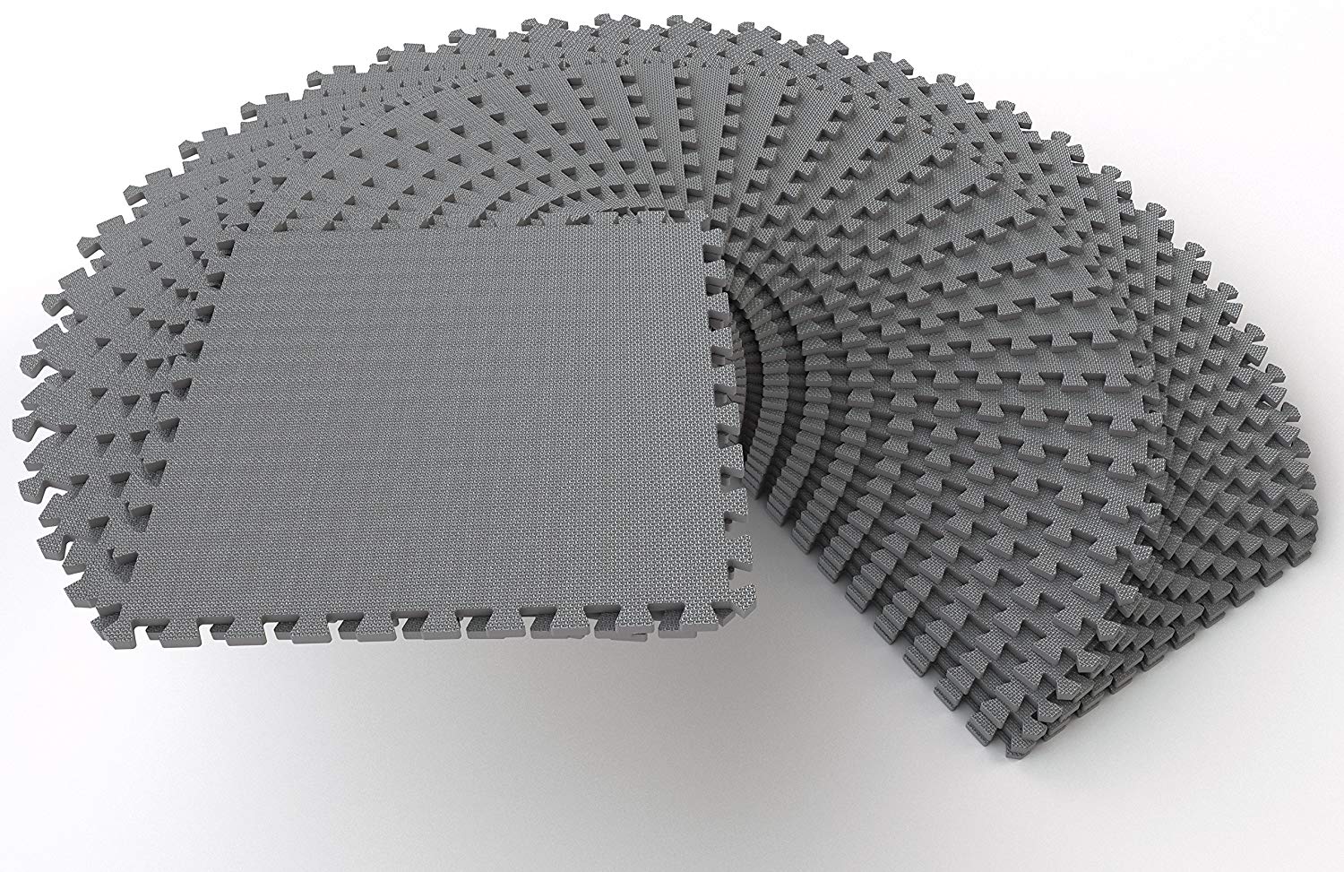 1/2 Inch SUPER EXTRA Thick EVA Foam Mat with Interlocking Tiles 144 Square Feet for MMA, Exercise, Gymnastics and Home Gym Protective Flooring