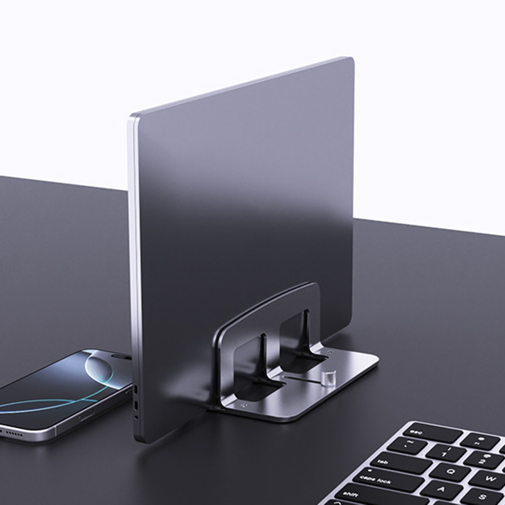 WINDLAND Space Efficient Aluminum Laptop Stand With Adjustable 14mm 45mm Thickness Compatibility