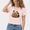 1-Pink, variant on Women Black Cat Pumpkin Stars Graphic Cropped Crewneck Short Sleeve T‑Shirt