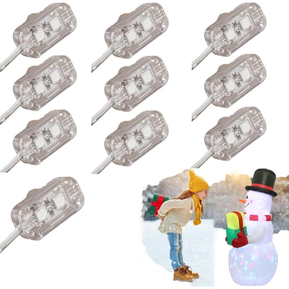 Blowup Replacement Led Lights, Waterproof Inflatable Light Bulb, Replacement Led Lights for Christmas Tree, Led Module with Cable, Plastic Led Light String for Inflatable Ornaments Decoration