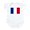 Cloud White, variant on CafePress - French Flag Infant Bodysuit - Baby Light Bodysuit, Size Newborn - 24 Months
