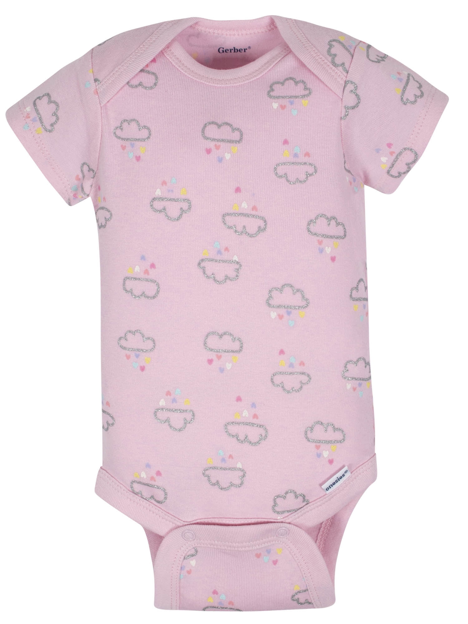 Organic Cotton Short Sleeve Onesies Bodysuits, 3Pk (Baby Girl)