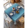 thumbnail image 6 of Blue Teal Grey Ombre Table Cloth, Waterproof Tablecloth for Square Tables, Farmhouse Gradient Minimalist Reusable Washable Fabric Table Cover for Restaurant Kitchen Dining Tables 60"x60", 6 of 9