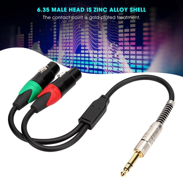 Cable De Conexión De Audio De 11,81 Pulgadas 6,35, Cable De Audio Hembra XLR Dual, Núcleo De Alambre De Cobre Para Amplificador De Potencia