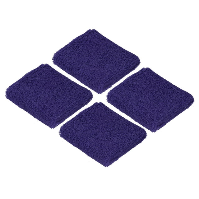 Unique Bargains Bracelets de Poignet Sport 8x8cm Absorbants en Éponge, Violet 4 Pack