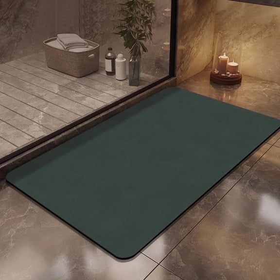 Jeoa Bathroom Rugs, Ultra Soft, Absorbent, Non-Slip Bath Mat, Machine Washable(Dark Green,24"x35")