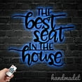 thumbnail image 3 of Handmadetneonsign Custom The Best Seat In The House Metal Sign Wall Art LED Light -Bathroom Decor, 3 of 5