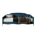 thumbnail image 3 of Castle Place Twin Velvet Upholstered Daybed with Crystal Button Tufting, Navy Blue, 3 of 8