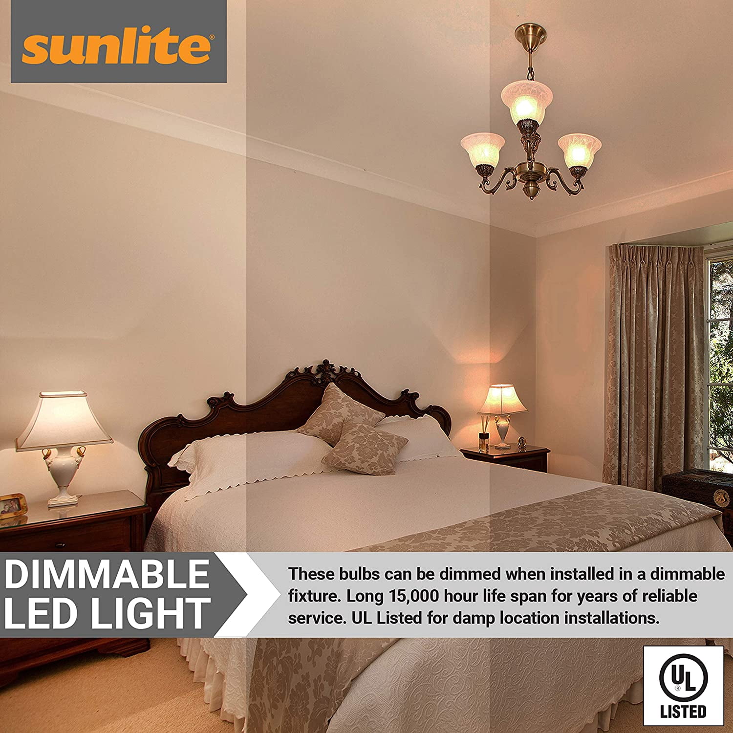Sunlite LED A19 Light Bulb, 14 Watts (100W Equivalent), GU24 Twist and Lock Base, Dimmable,UL Listed, 4000K Cool White, 6-Pack