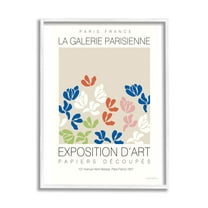 Stupell Industries Petal Silhouettes Gallery Exhibition Graphic Art White Framed Art Print Wall Art, Design by Mercedes Lopez Charro